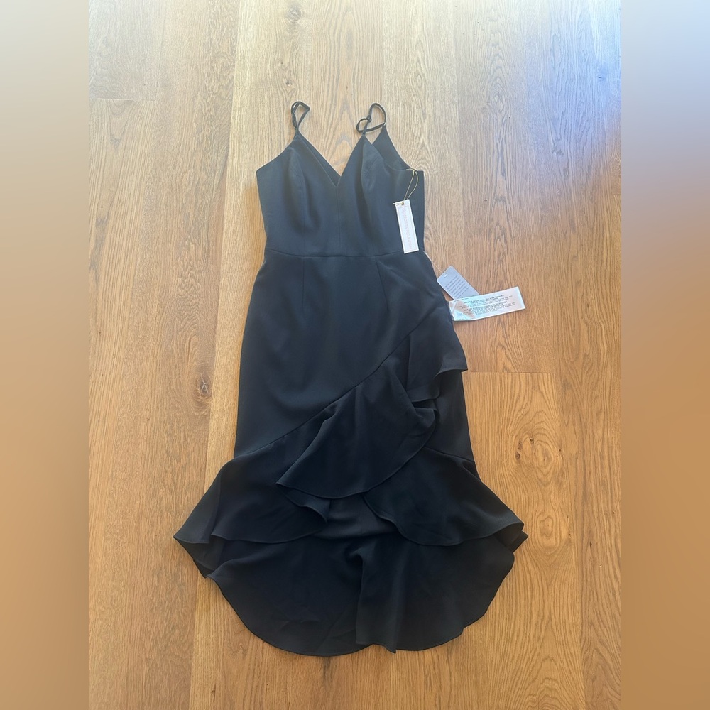 Dress the Population Black High Low Dress NWT